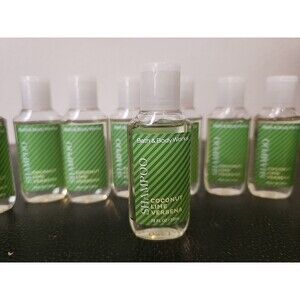 Lot of 10 Bath & Body Works Coconut Lime Verbena Hair Shampoo Travel Size